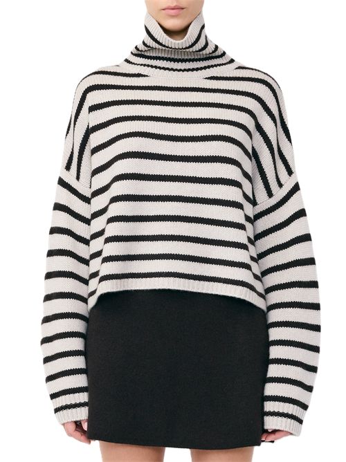 zerlina stripes sweater Lisa Yang | 2026465ODS OYSTER/DARKOAK